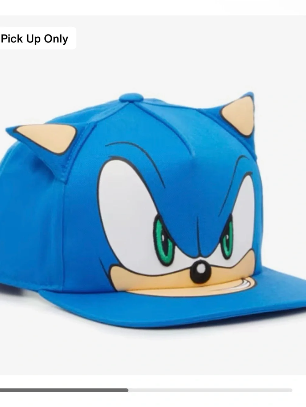 Sonic the Hedgehog Boys Blue 3D Ears Snapback Hat NWT